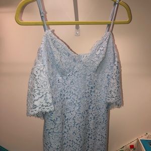 Bardot cold shoulder dress